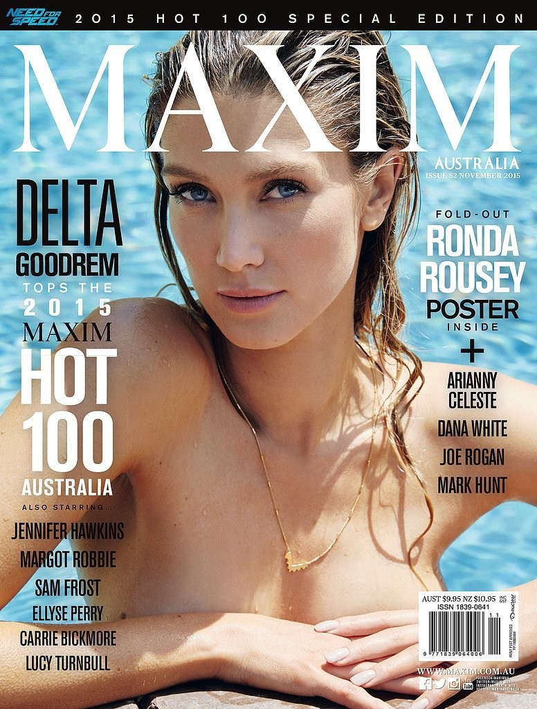 DELTA GOODREM sur la couverture de “Maxim.“