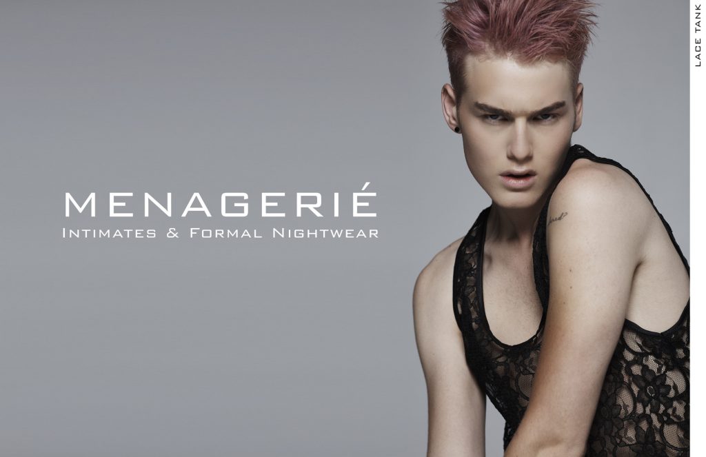 La marque Menagerié a développé ses collections autour d'une réflexion pour le moins saugrenue : pourquoi les hommes ne pourraient-ils pas s'offrir de la lingerie fine ?