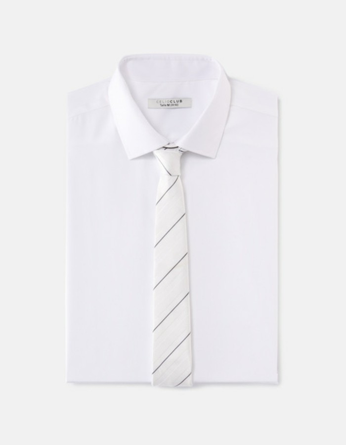 superbe-cravate-pour-homme-rayeau-blanche-chemise