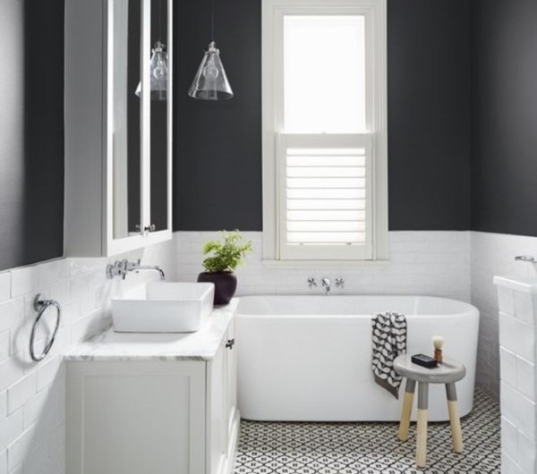 8idée-géniale-salle-de-bain-couleur-taupe-baignoire-à-poser-vasque-à-poser-idée-carrelage-très-esthétique