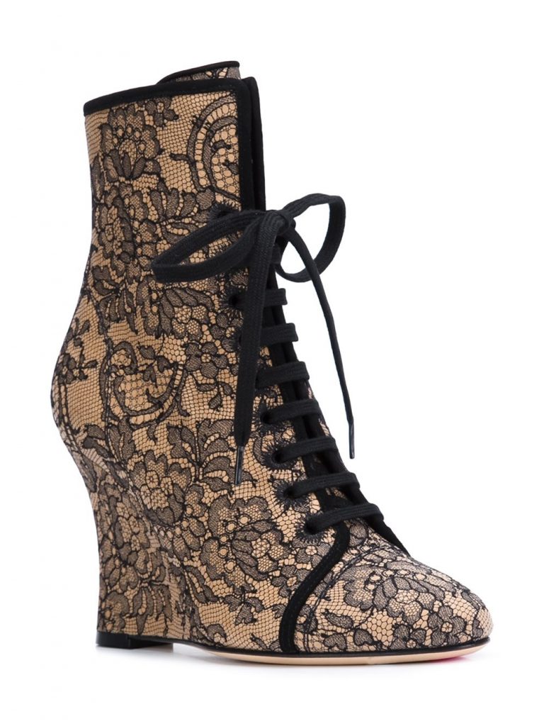 ALCHIMIA DI BALLIN - lace wedge boots