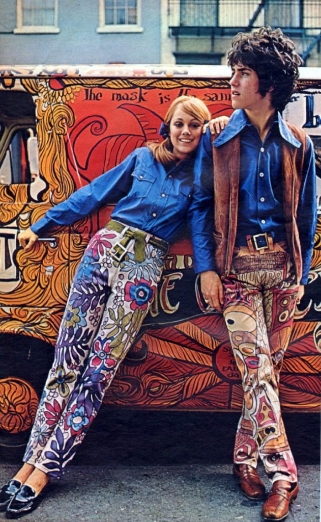 Des étudiants hippies, 1968.