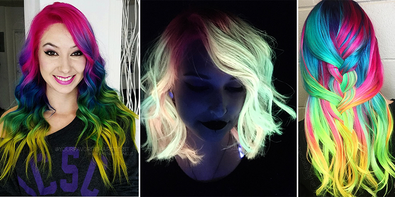 La tendance : les cheveux « glow in the dark »
