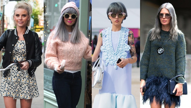 La coloration grise s’est retrouvée sur le crâne des fashionistas, en passant bien entendu par les stars. Rihanna, Kelly Osbourne, Pink, toutes l’ont revisitée selon leur style.