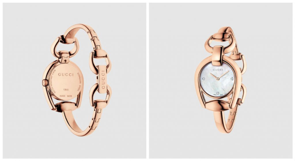 Montre Gucci tendance 2017 - Modele Horsebit : Les montres Gucci sont des accessoires de luxe de la marque de haute couture italienne. Du mors à cheval aux sangles d'équitation, les montres Gucci jouent avec les codes pour créer des objets intemporels et tendance.