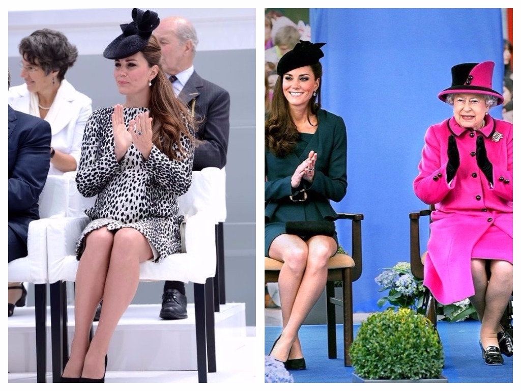 Il n' y a que 2 façons pour une dame de s'asseoir. La première voie s'appelle la "duchesse inclinée", et la seconde est la "Cambridge Cross".