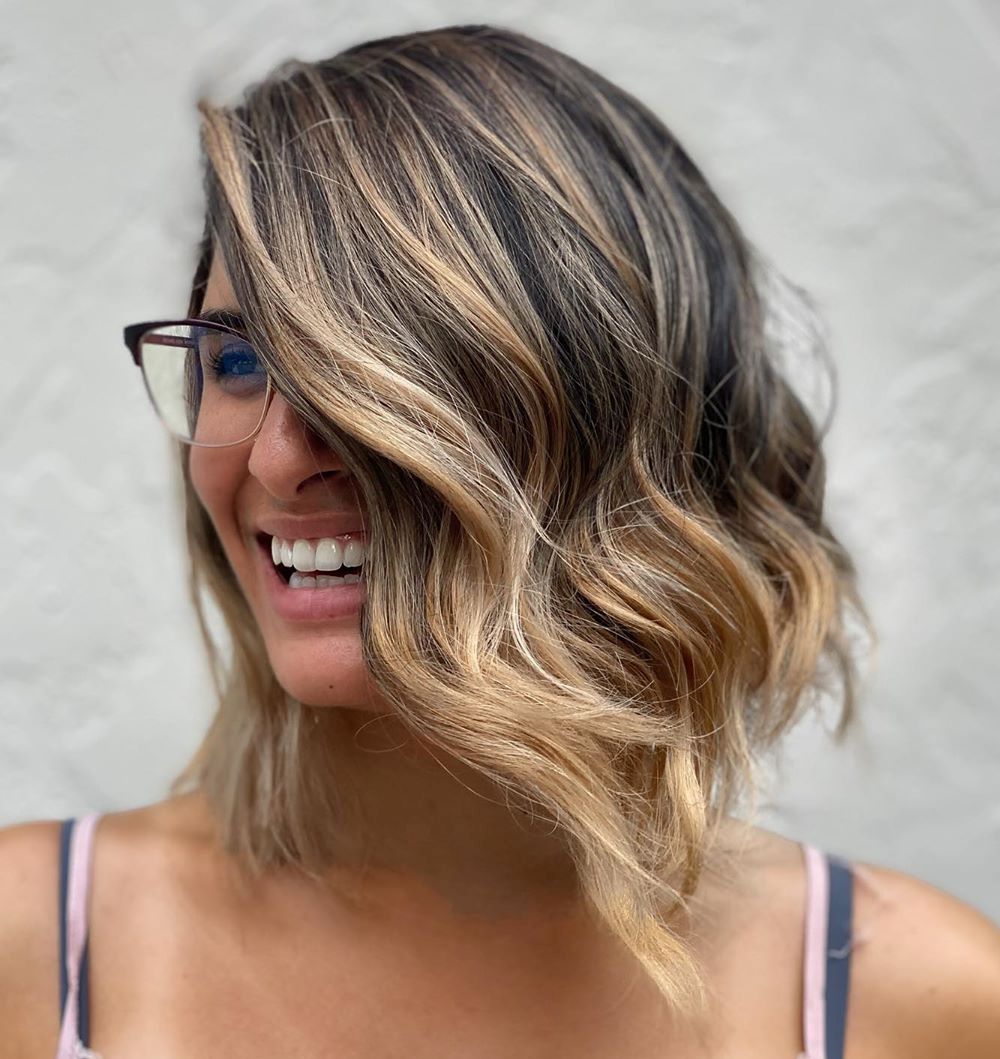 balayage sur blond foncé