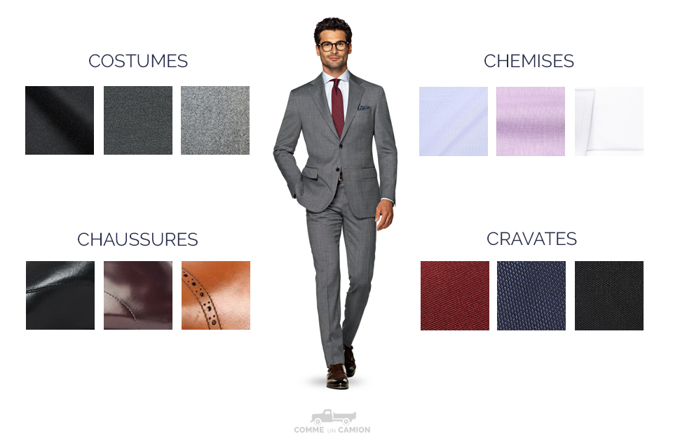 Quelle cravate avec un costume gris anthracite ?