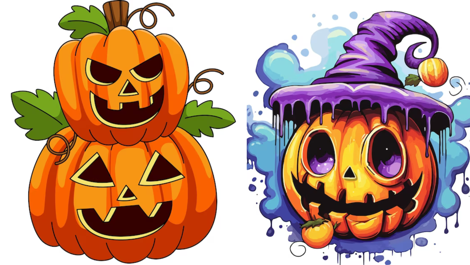 Dessin Citrouille Halloween: Illustrations, Coloriages et Ressources Graphiques