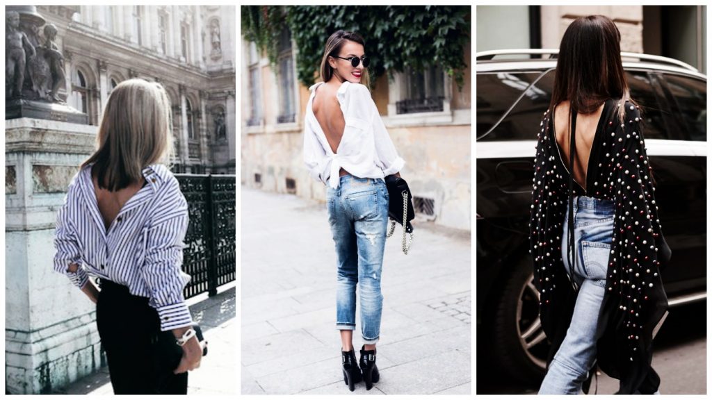 Les chemises à l'envers et la tendance mode dos nu: Accrochez vos ceintures, vous n'allez pas deviner la tendance mode en vogue à adopter cet été, c'est le dos se fait décolleté en portant tout à l'envers.