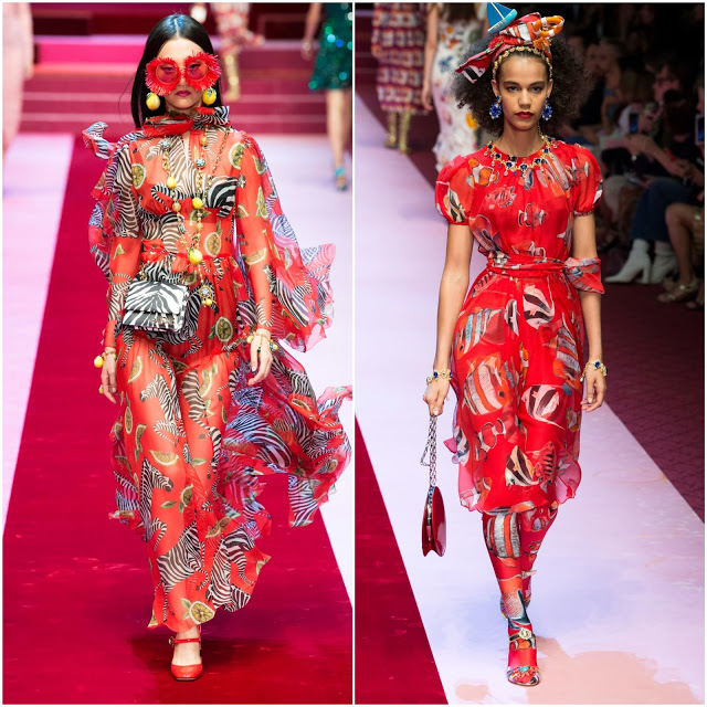Dolce & Gabbana - rouge tendance mode printemps-été 2018