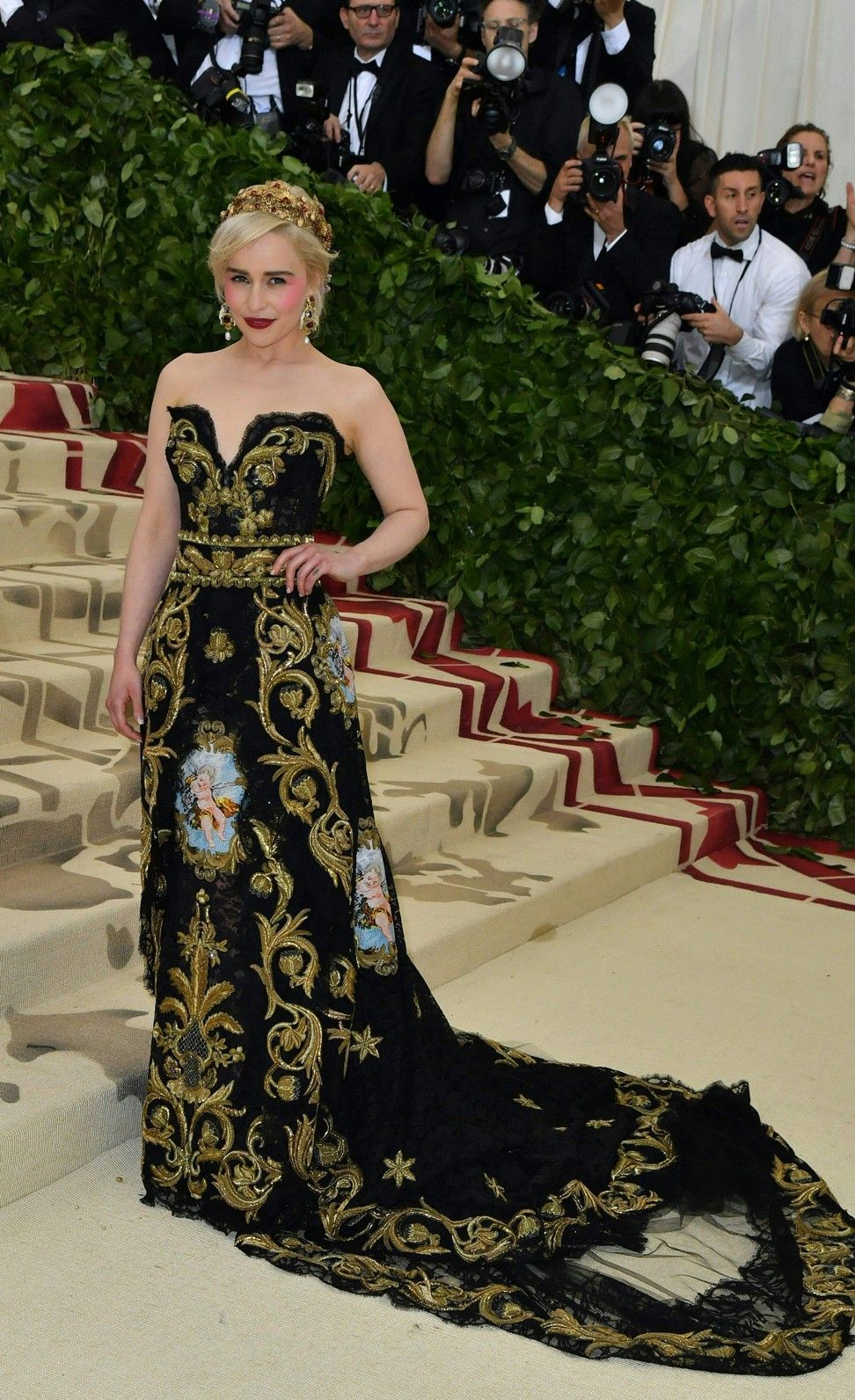 Emilia Clarke in Dolce & Gabbana Alta Moda