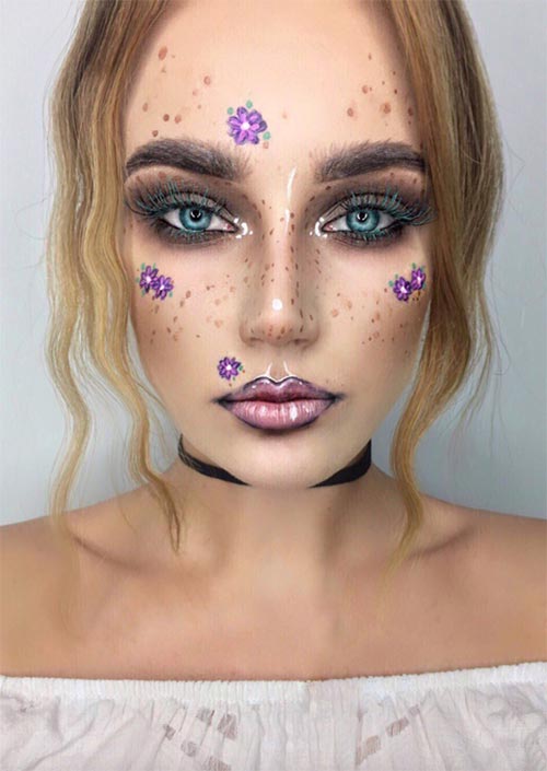 Fairy Halloween Makeup : Peut-être que vous voulez un look de maquillage d'Halloween qui est un peu plus discret et inspiré des fées, et si oui, c'est le choix idéal pour vous !