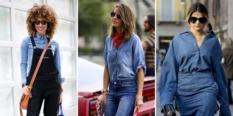 Chemise En Jean Femme Bleu Clair flashmode.tn