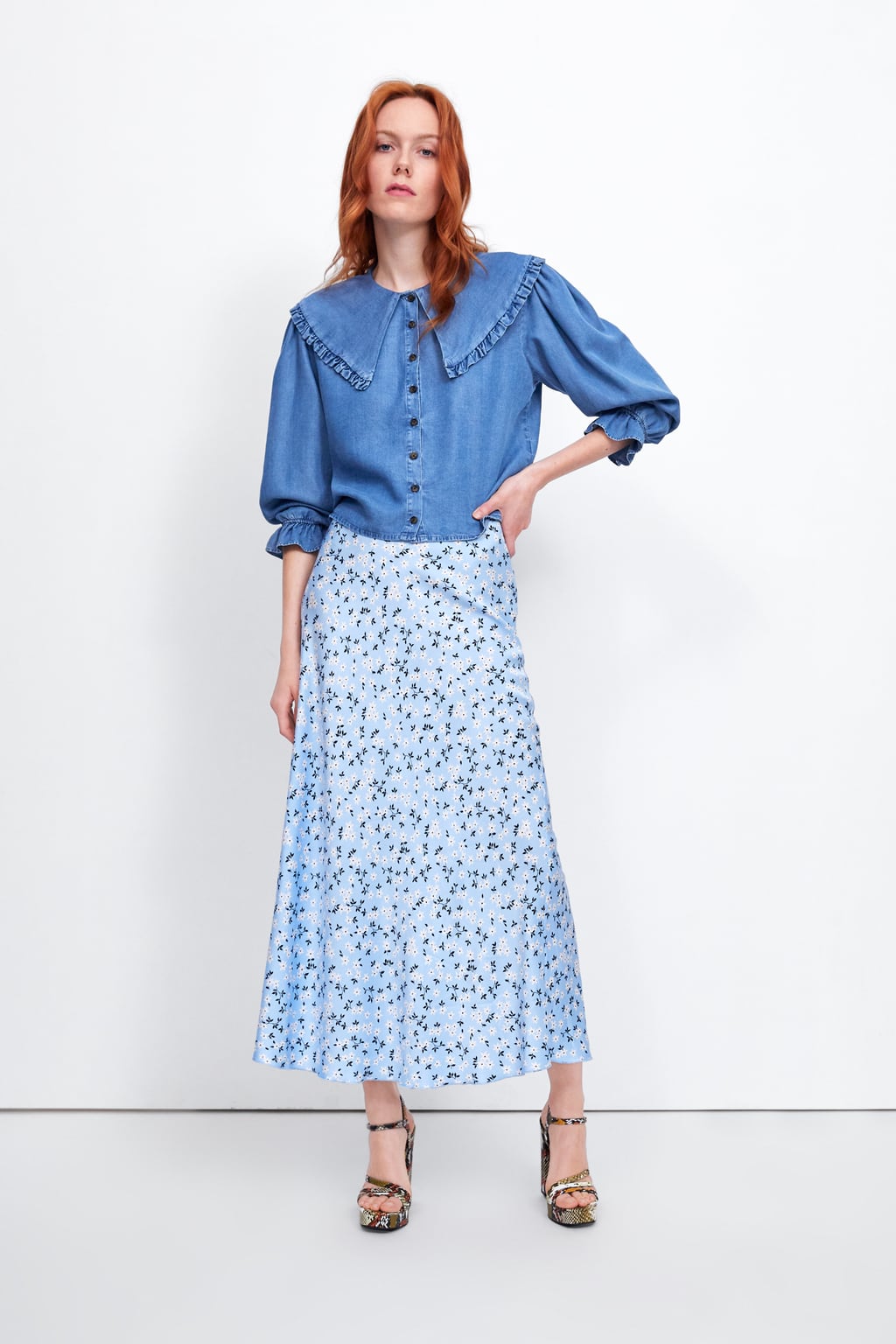 Chemise En Jean Pour Femme Printemps - Chemise Ample Double Poche Manches Longues Veste Décontractée Polyvalente Jaune M