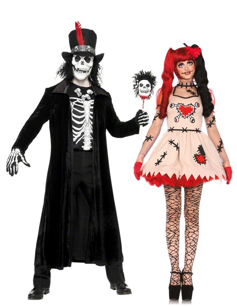 Déguisement de couple vaudou Halloween