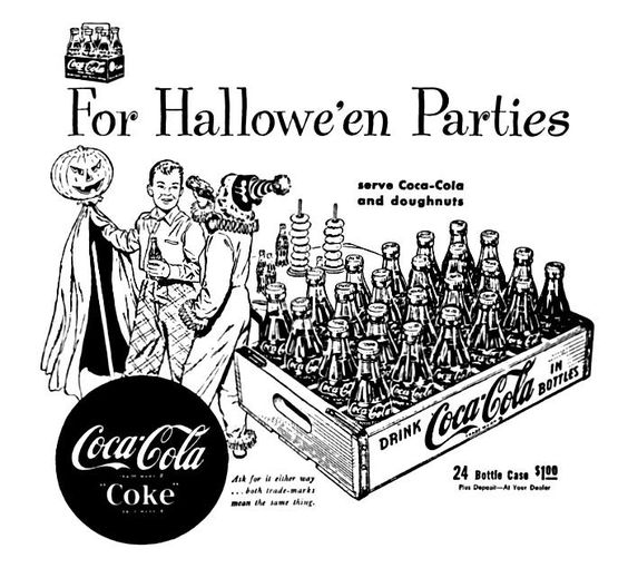 publicité Coca Cola 1950  Halloween