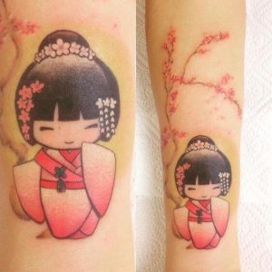 tatouage geisha avant-bras