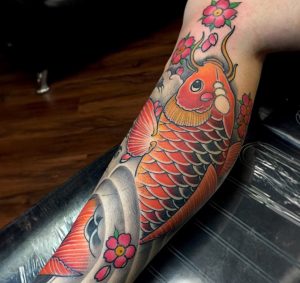 tatouages de poissons koï
