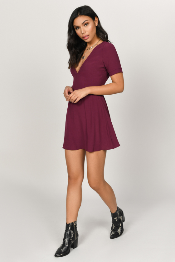 chaussure avec robe bordeaux